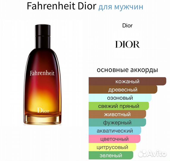 Распив Fahrenheit Dior, 1 мл