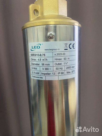 Насос скважинный LEO 4XR 3/13-0.75