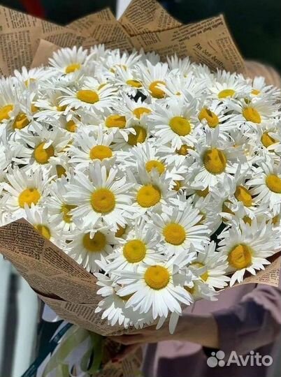 Букет с ромашками