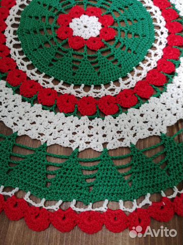Ажурная новогодняя салфетка