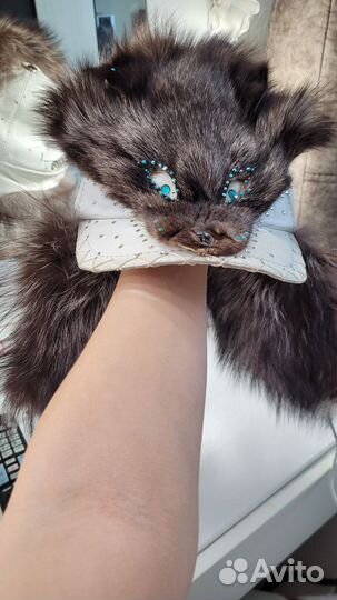 Шапка ушанка женская натуральный мех