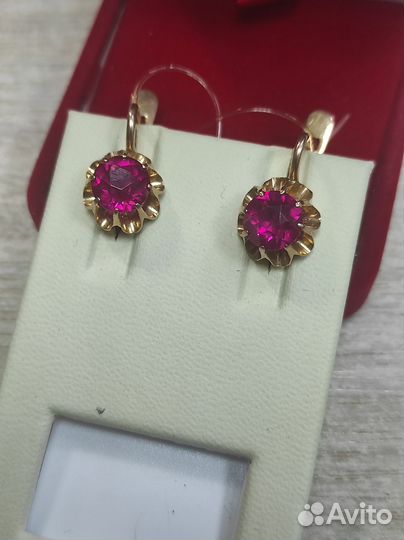 Золотые серьги проба 583 Арт.004918530123