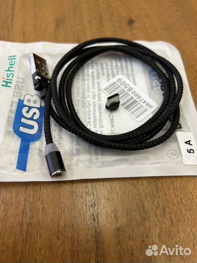 Магнитный кабель type c micro usb 1m 2 штуки