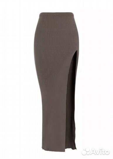 Юбка трикотажная с разрезом look online