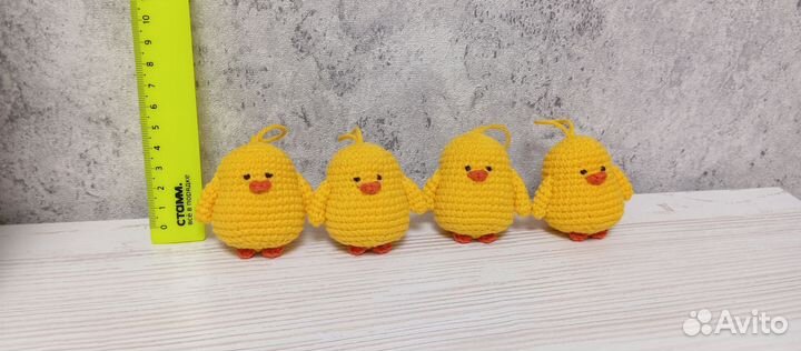 Вязанные цыплята к Пасхе