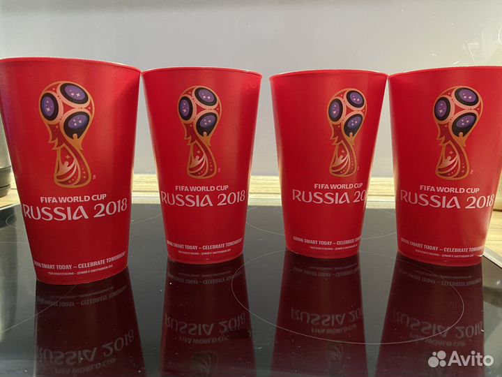 Стаканы красные чм 2018