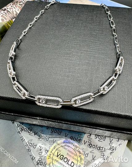 Колье Messika Vgold, цирконы