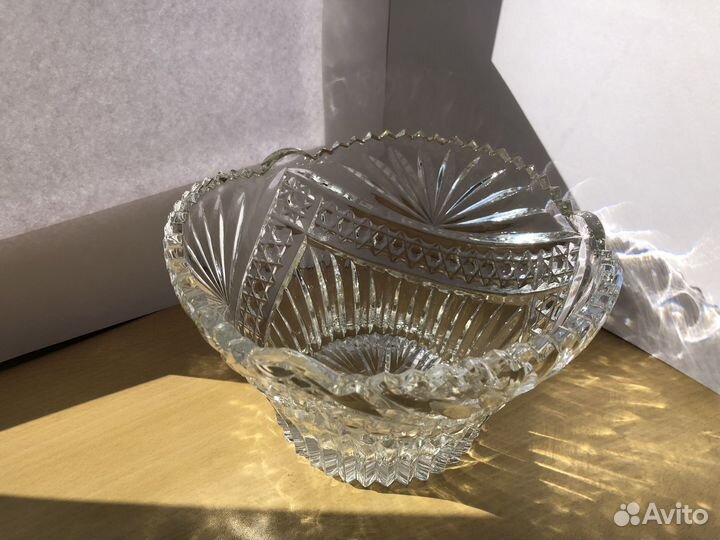 Хрустальная салатница, фруктовница, конфетница