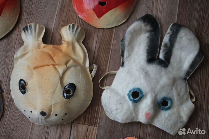 Новогодние маски винтаж для детей СССР раритет