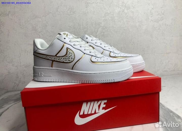 Nike Air Force 1 Low CR7 By You, бело-золотой (Арт