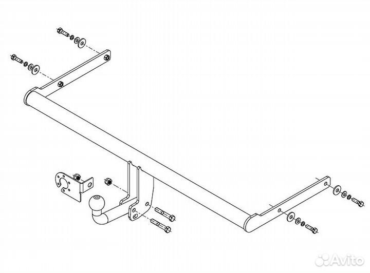 Фаркоп на Volkswagen Polo Sedan Автос