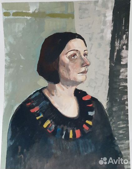 Учебные художественные работы, гуашь