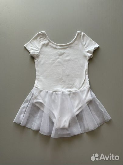 Купальник гимнастический белый рост 116