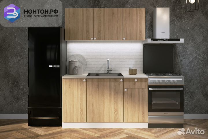 Кухня Ронда 1.4м лдсп дуб сонома