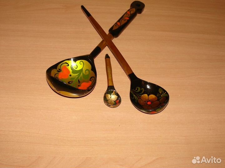 Деревянные ложки хохлома, СССР новые