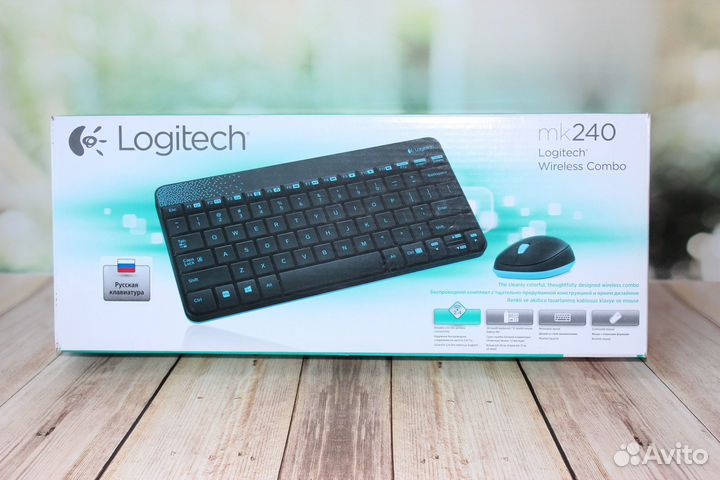 Беспроводная клавиатура и мышь Logitech mk240