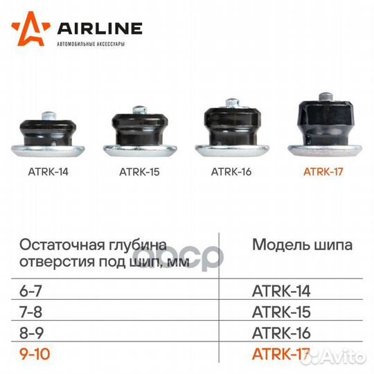 Шипы ремонтные 9-10 мм, 100 шт. в пакете со