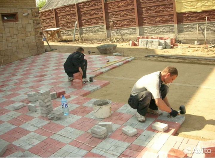 Монтаж тротуарной плитки