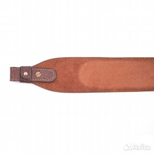 Ремень ружейный фигурный (кожа/велюр тисненый винт