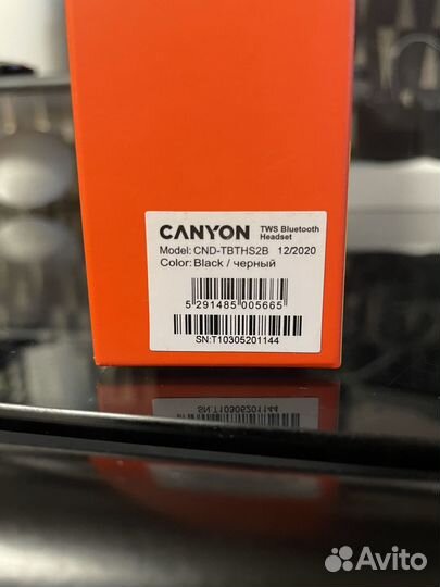Беспроводные наушники canyon cnd-tbths2b black