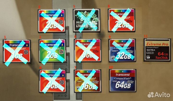 Карты CompactFlash 16gb / 64gb udma7 до 160 Мб/с