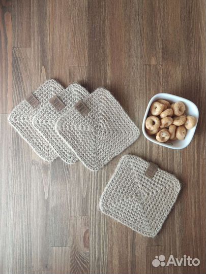 Подставка под горячее из джута