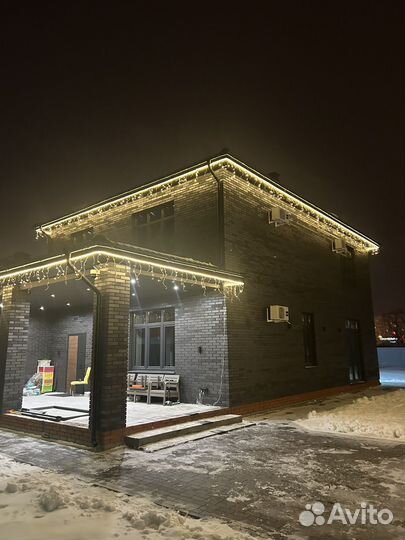 Украшение домов гирляндами