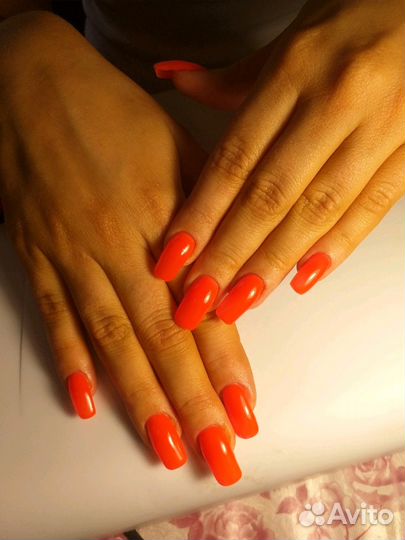 Наращивание ногтей, шеллак