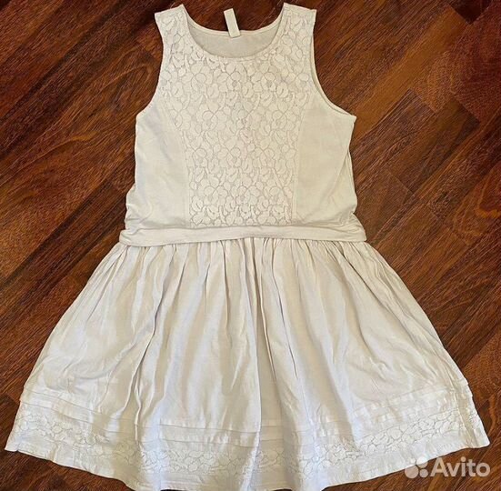 Платье летнее белое детское. Хлопок