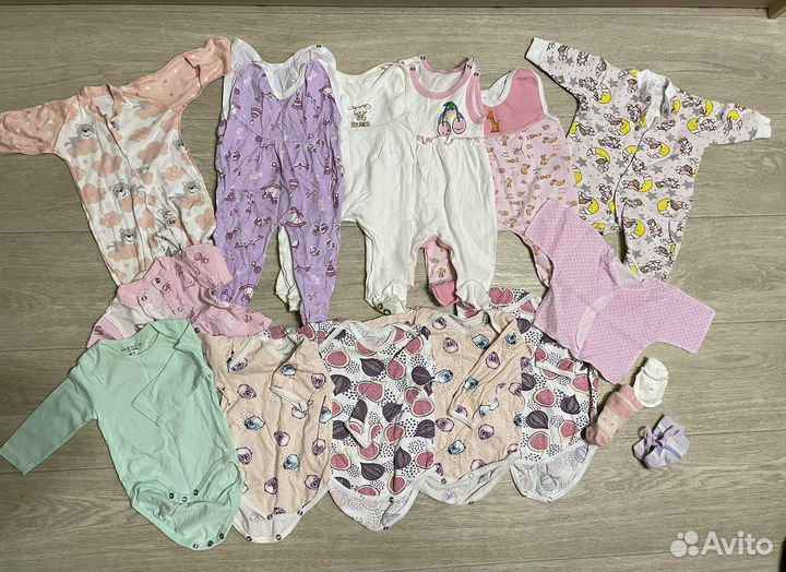 Вещи пакетом на девочку 56,62,68,74