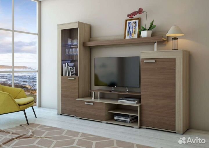 Гостиная Стенка соло 9 2,5 м ясень шимо