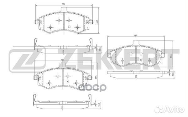 Колодки торм. диск. передн. Hyundai Elantra III