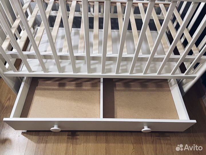 Детская кроватка Аскона с маятником + матрас