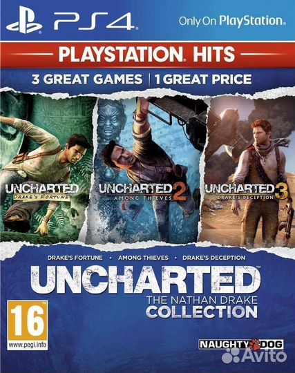 Uncharted Коллекция PS4 рус.суб б/у