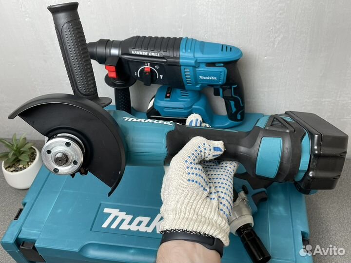 Набор Makita 3в1 ушм, перфоратор, гайковерт