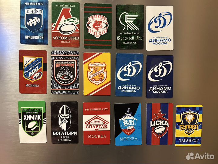 Магнит мягкий Регби Клубы России, 65х95 мм