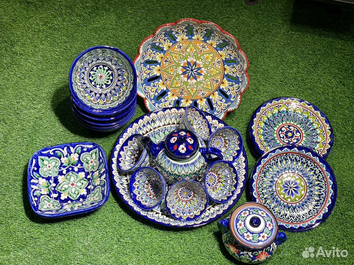 Набор посуды Синий Риштан