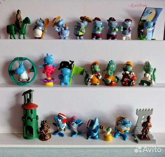 Киндер 90-х Коллекции Единички Перевертыши акулы