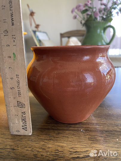 Горшок керамический, глиняный
