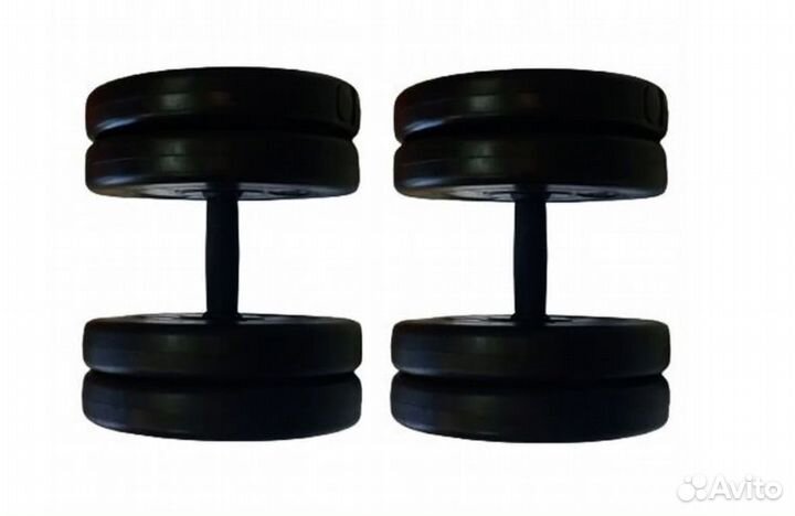Гантели 22, 5 кг диски пластиковые 26 мм (пара)