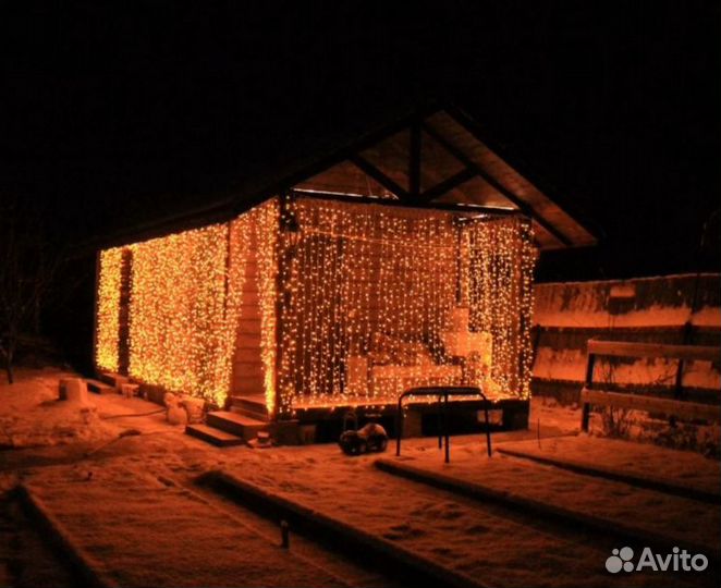 Гирлянда для украшения дома уличная ip65