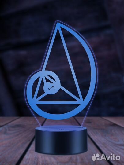 Спираль Фибоначчи ночник светильник