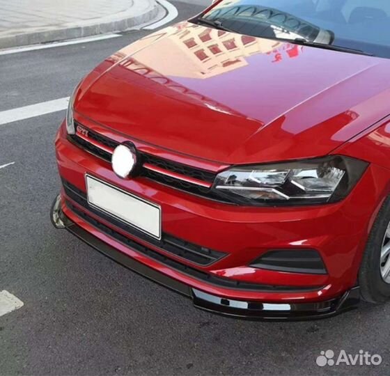 Сплиттер передний Фольксваген Поло хетчбэк