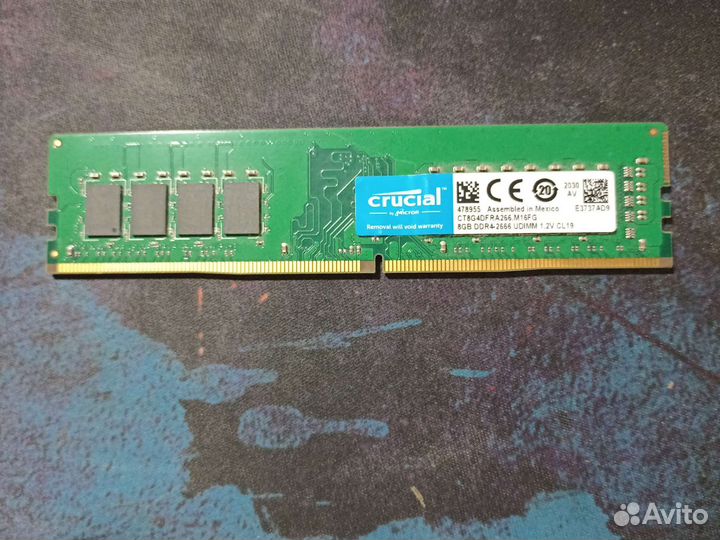 Оперативная память ddr4 8gb Crucial 2666