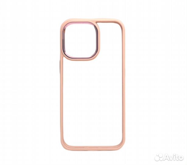 Чехол для iPh13 PRO MAX plastic case luxe (розовы)