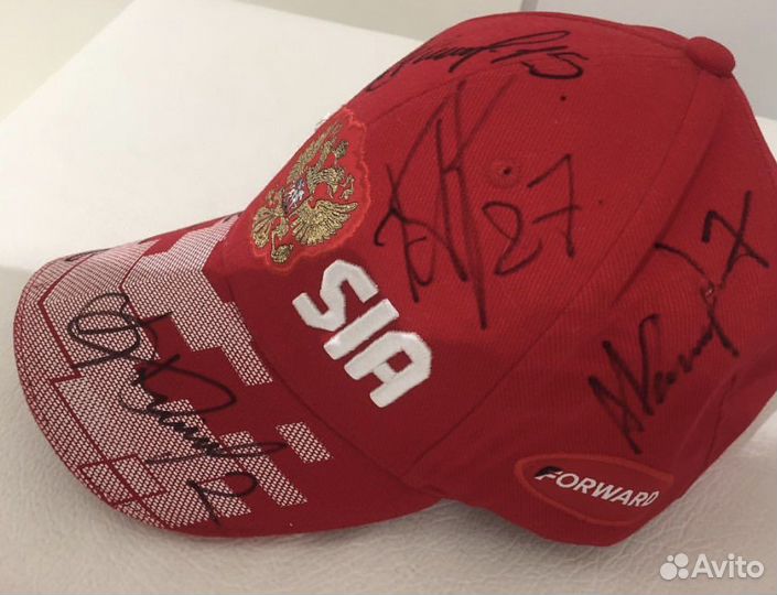 Кепка с автогрофами хоккеистов СССР