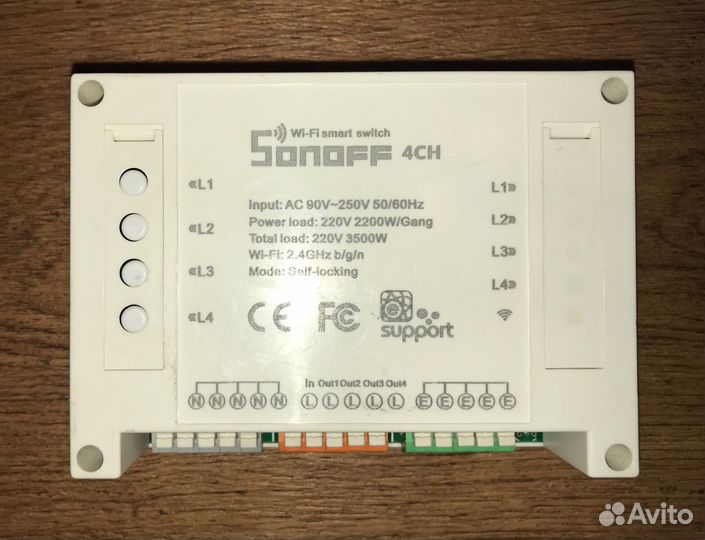 Sonoff 4ch wifi реле