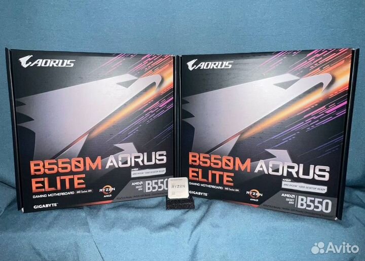 Комплект Ryzen 5 5600X + Gigabyte B550M aorus elit