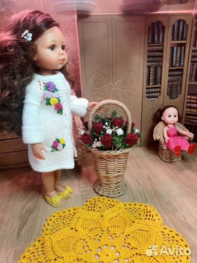 Плетёная кукольная мебель