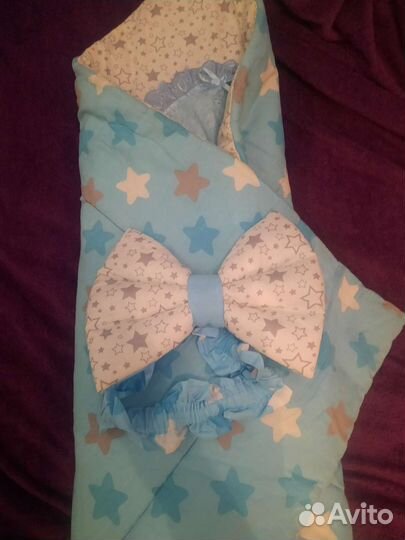 Конверт на выписку для мальчика зимний